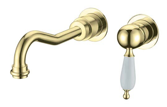 Смеситель для раковины встраиваемый Boheme Tradizionale Oro Золото / Белая 287