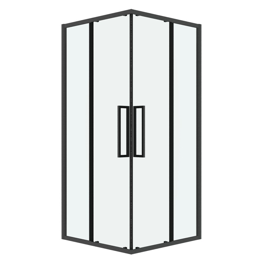 Душевое ограждение Grossman Cosmo 300.K33.02.8080.42.00 (80х80х195) квадрат,раздвижная,графит сатин,стекло прозрачное, 1 место