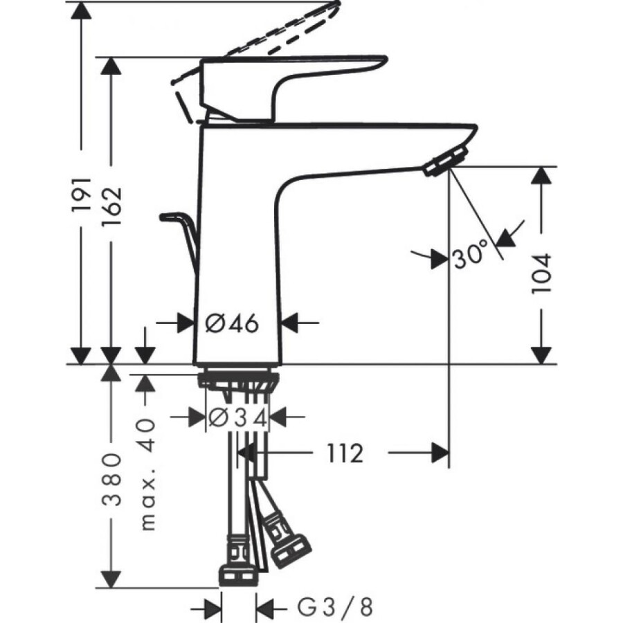 Hansgrohe Talis E 71710990 смеситель для раковины золото