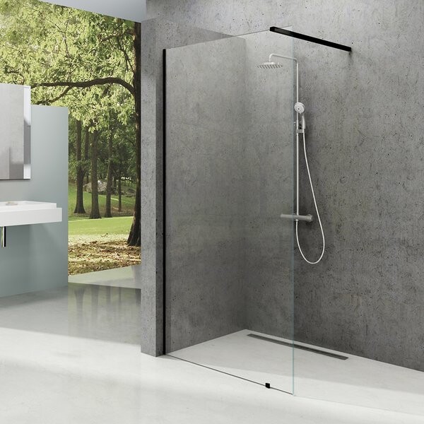 Ravak ST Walk In-Wall-160 v.200 Душевое ограждение черный+Transparent GW9WS0300Z1