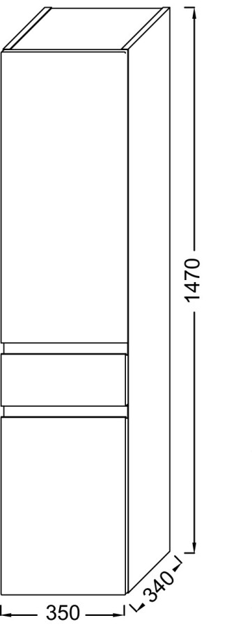 Jacob Delafon Madeleine EB2069G-J5 Шкаф-пенал подвесной 35 L