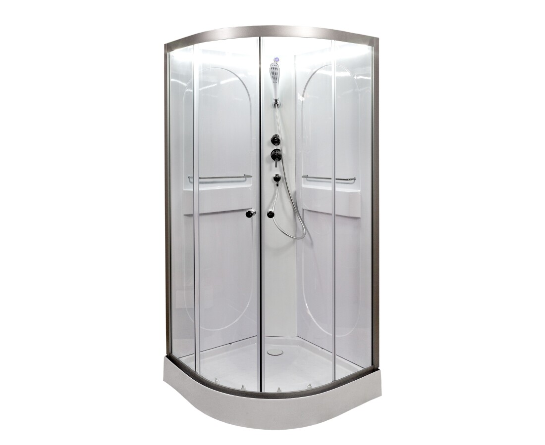 Deto душевая кабина 80х80 L608NLED без крыши