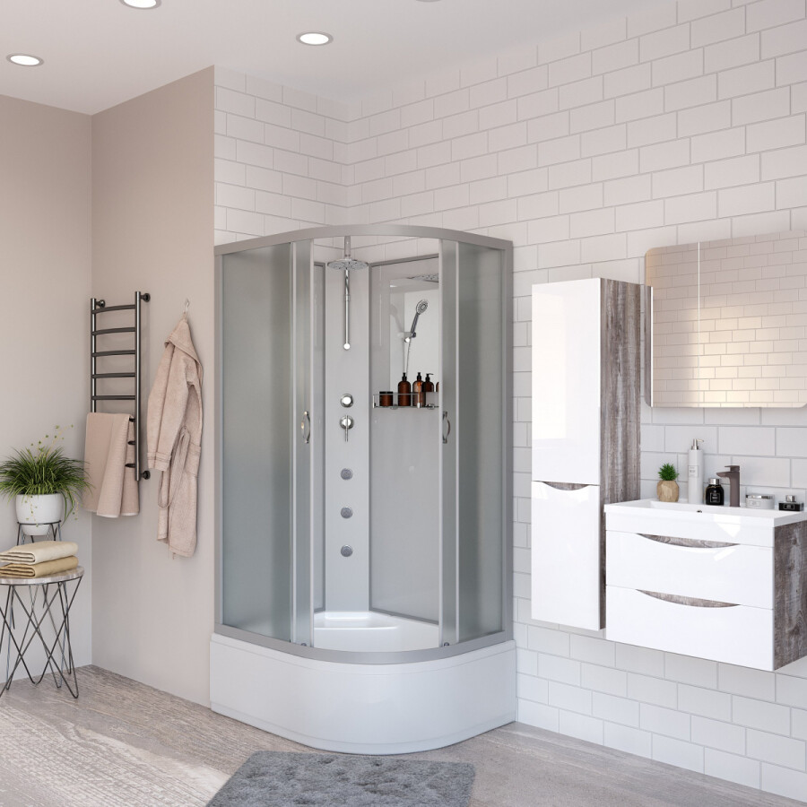 Niagara NG 2310-14LBKTG Душевая кабина 120x80 Без крыши левосторонняя + Тропический душ + Гидромассаж 23101424LBKTG