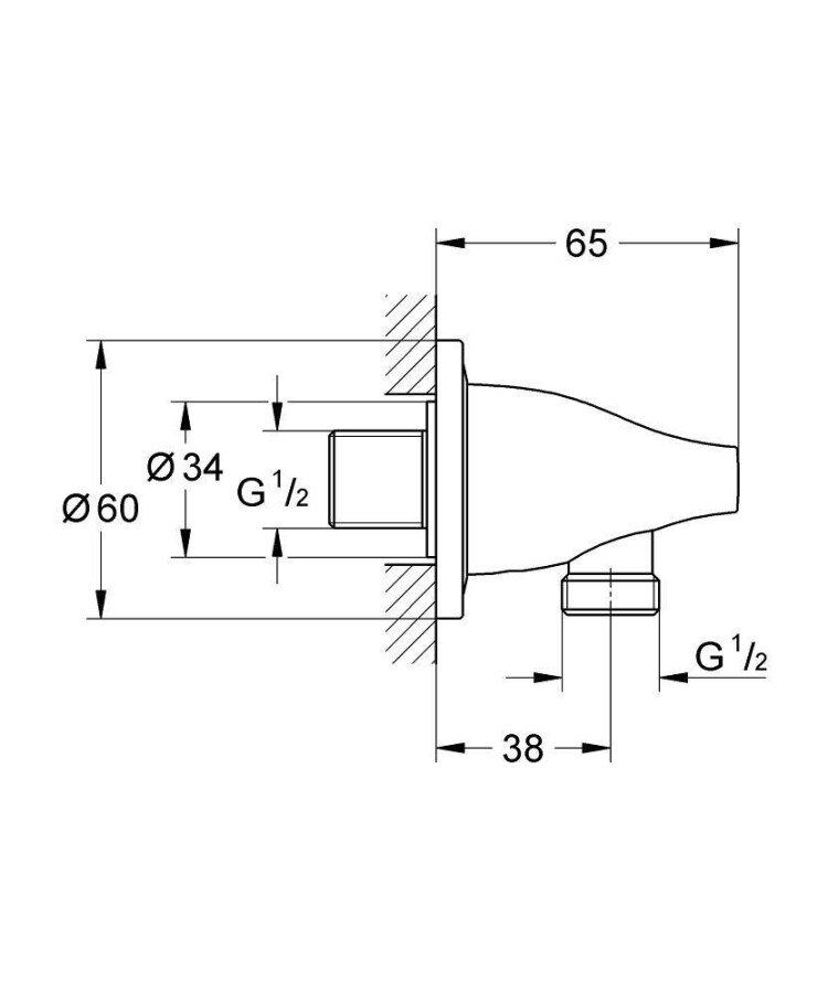 Grohe Ondus 27190000 подключение для душевого шланга