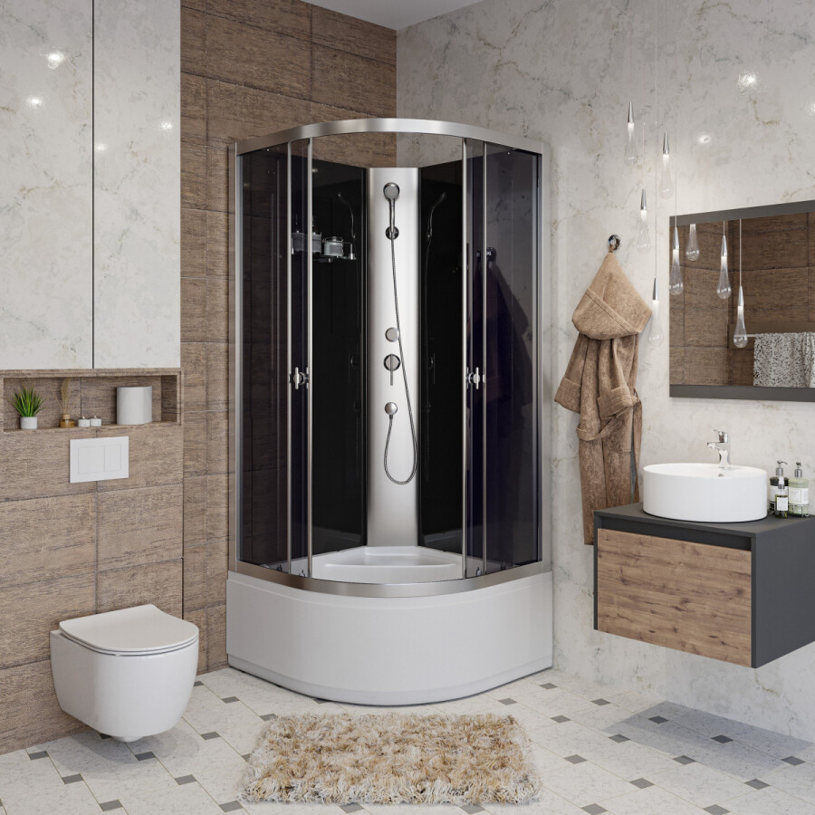 Niagara Eco E90/40/ТN/BK Душевая кабина 90x90 Без крыши E90/40/TN/BK