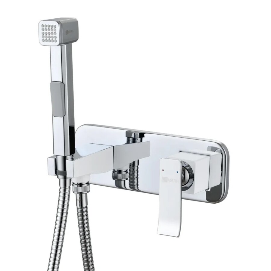 Lemark LM5819CW Контест смеситель с гигиеническим душем хром/белый