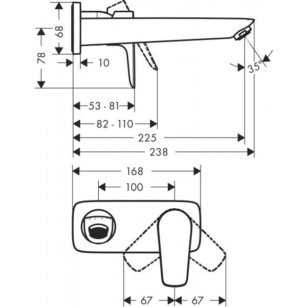 Hansgrohe Talis E 71734670 смеситель для раковины черный