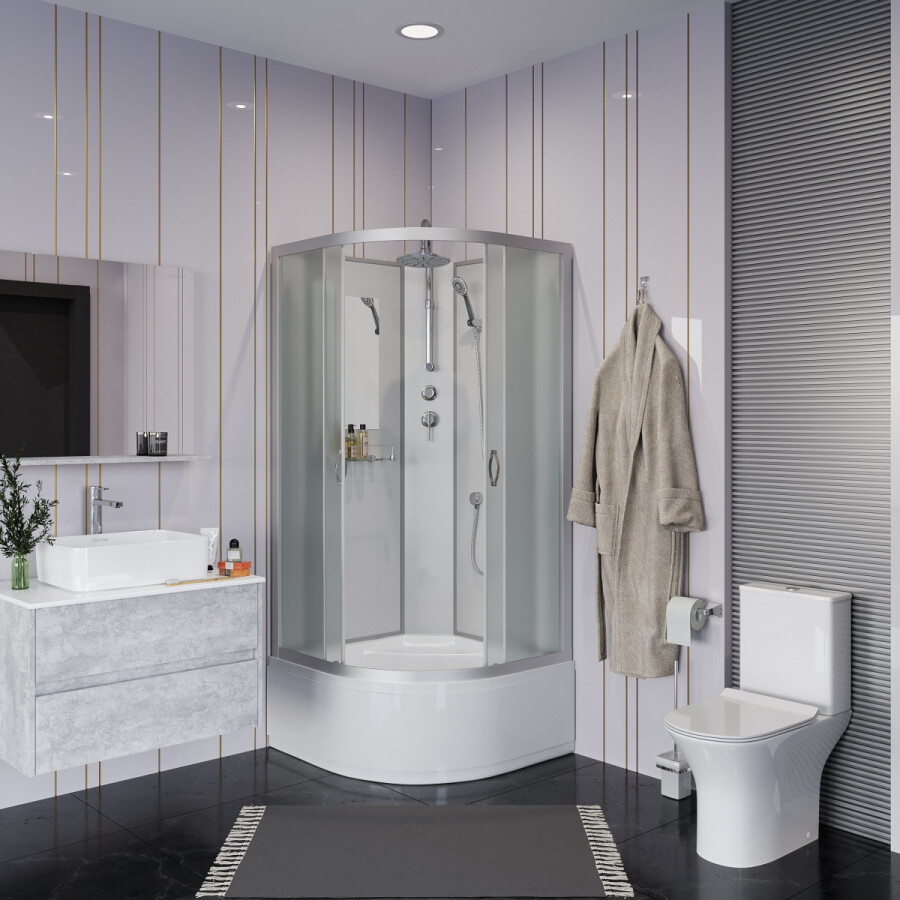 Niagara NG 2307-14BKT Душевая кабина 80x80 Без крыши с тропическим душем 23071424BKT