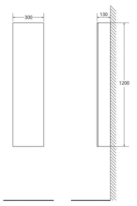 Зеркало-шкаф BelBagno BB300CRS 30*120