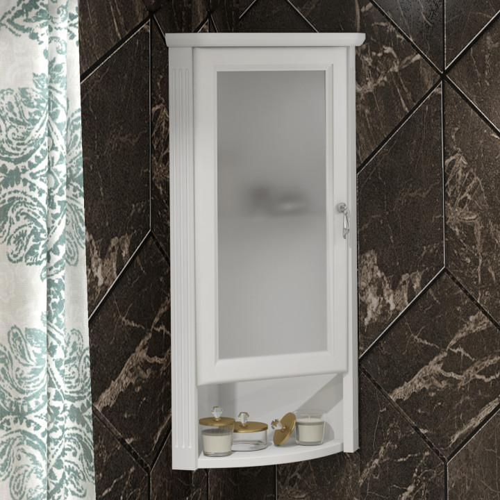 Opadiris Клио шкаф подвесной угловой левый белый матовый 002306