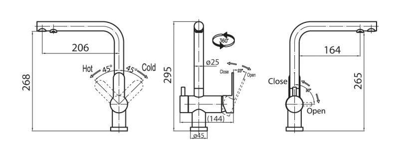 BelBagno Tanaro TAN-LACM-CRM смеситель для кухни хром