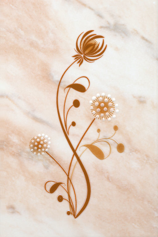 Газкерамика Оникс 20х30 см декор настенный медный глянцевый 