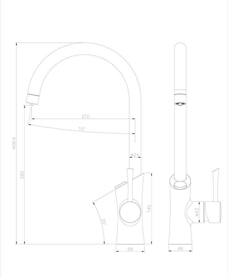 Lemark LM3072C Комфорт смеситель для кухни хром