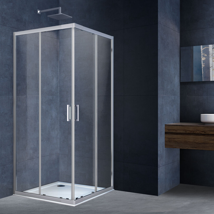Vincea Rapid душевой уголок VSS-3R80/90CL 800/900x800/900 хром, стекло прозрачное