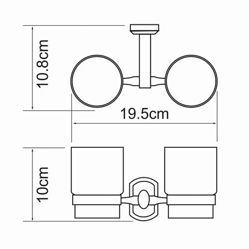WasserKRAFT Oder K-3028D стакан для зубных щеток хром