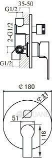Aquanet Classic ARF5042-K(T) смеситель для ванны золото