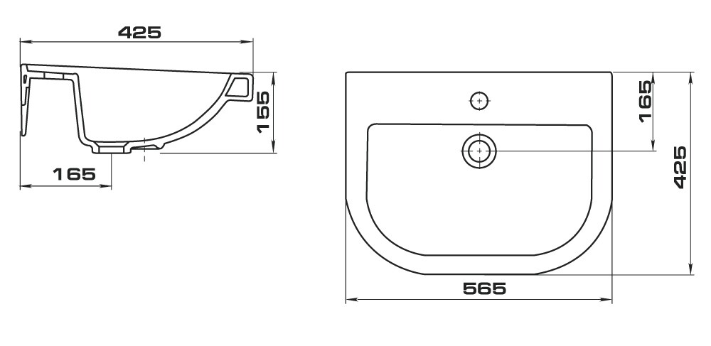 Santeri Pro 1.3115.5.S00.10B.0 + 1.3601.2.S00.00B.0 умывальник с пьедесталом
