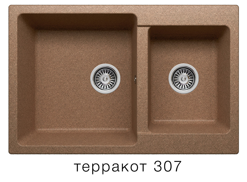 Polygran F 15 кухонная мойка терракот 50 х 77 см