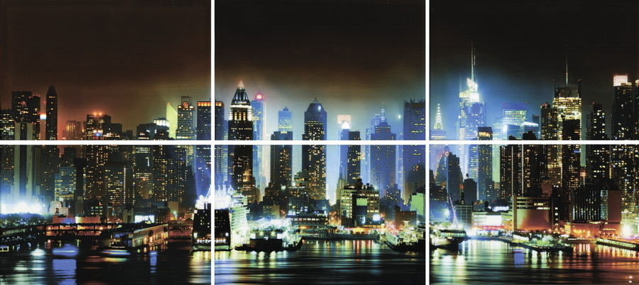 Газкерамика Альба City 40х90 см панно из 6 шт глянцевое