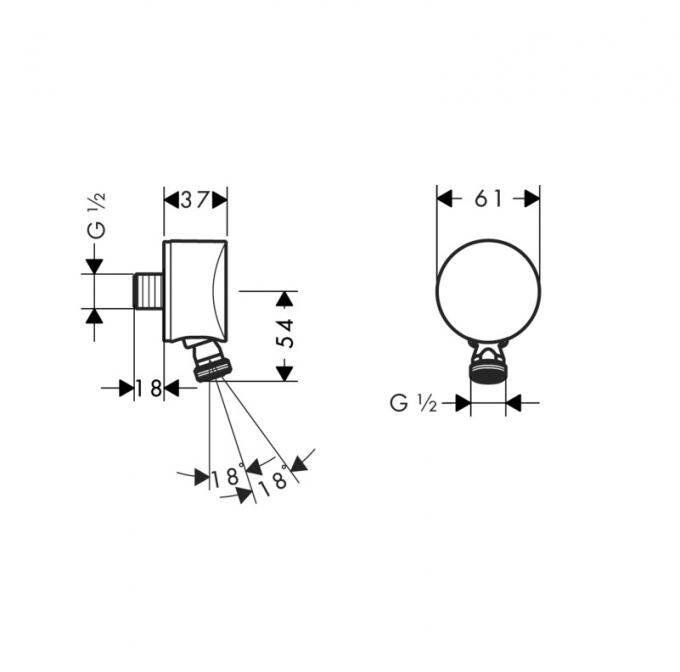 Hansgrohe Fixfit S 27506000 шланговое подсоединение