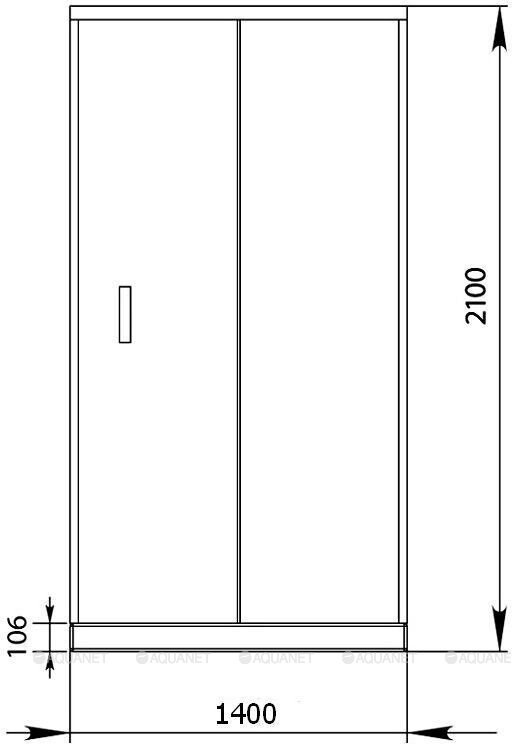 Aquanet Alfa NAA6121 душевые двери 140*210