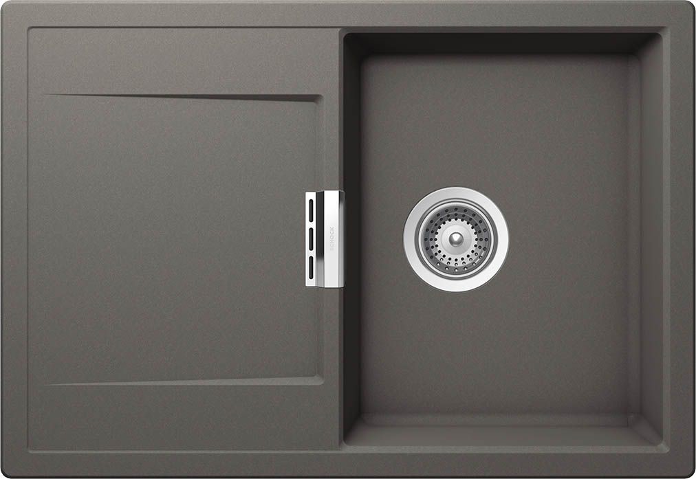 Schock Eton 45D 700972 кухонная мойка серебристый камень 74x51 см
