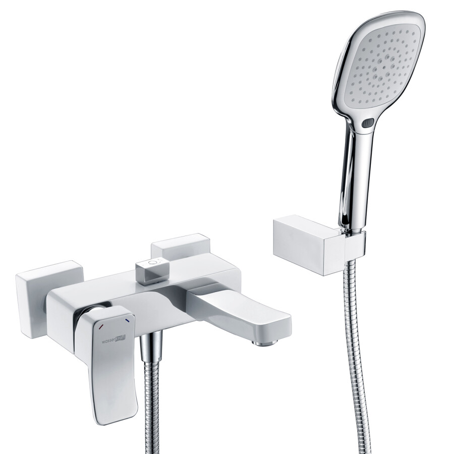 WasserKRAFT Aller 1061WHITE смеситель для ванны белый/хром