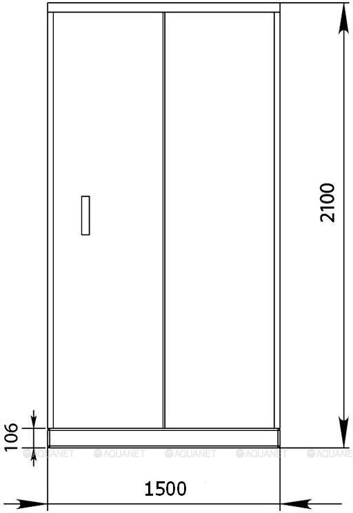 Aquanet Alfa NAA6121 душевые двери 150*210