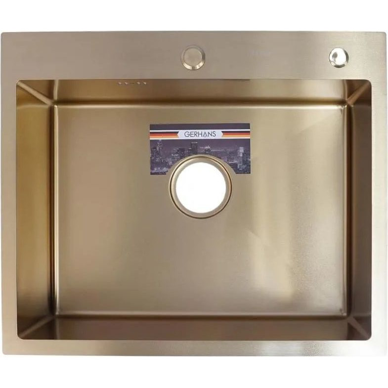 Мойка для кухни из нержавеющей стали Gerhans K36050G PVD GOLD