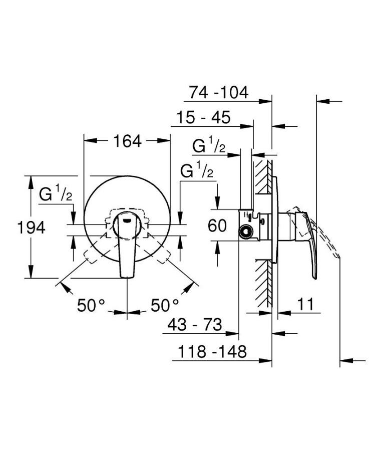 Grohe Start 32590001 смеситель для душа