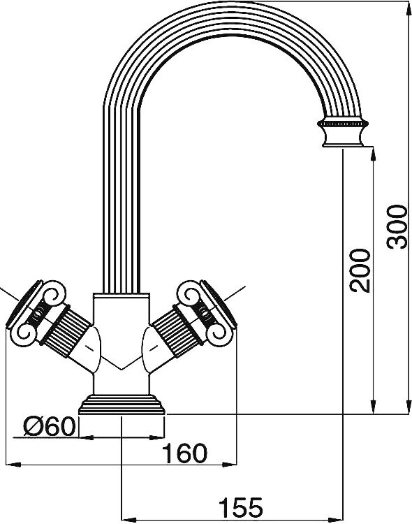 Cezares Olimp OLIMP-LS2-03/24-M смеситель для раковины золото