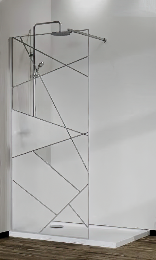 Azario Душевая перегородка Walk-in 100*195 Матовый графит AZ-271-100-MGR-CGP