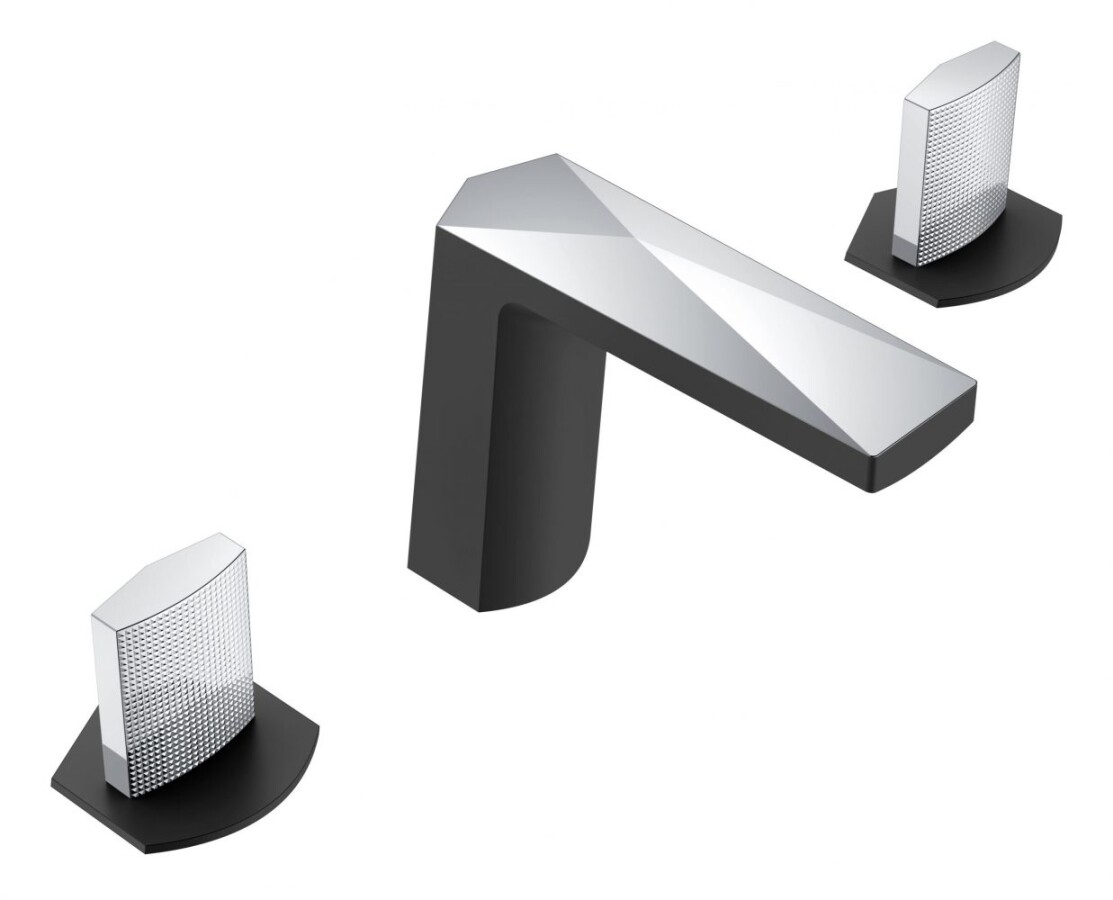 Смеситель врезной для раковины на 3отв. Boheme Venturo Белый / Хром 150-BCR-TOUCH