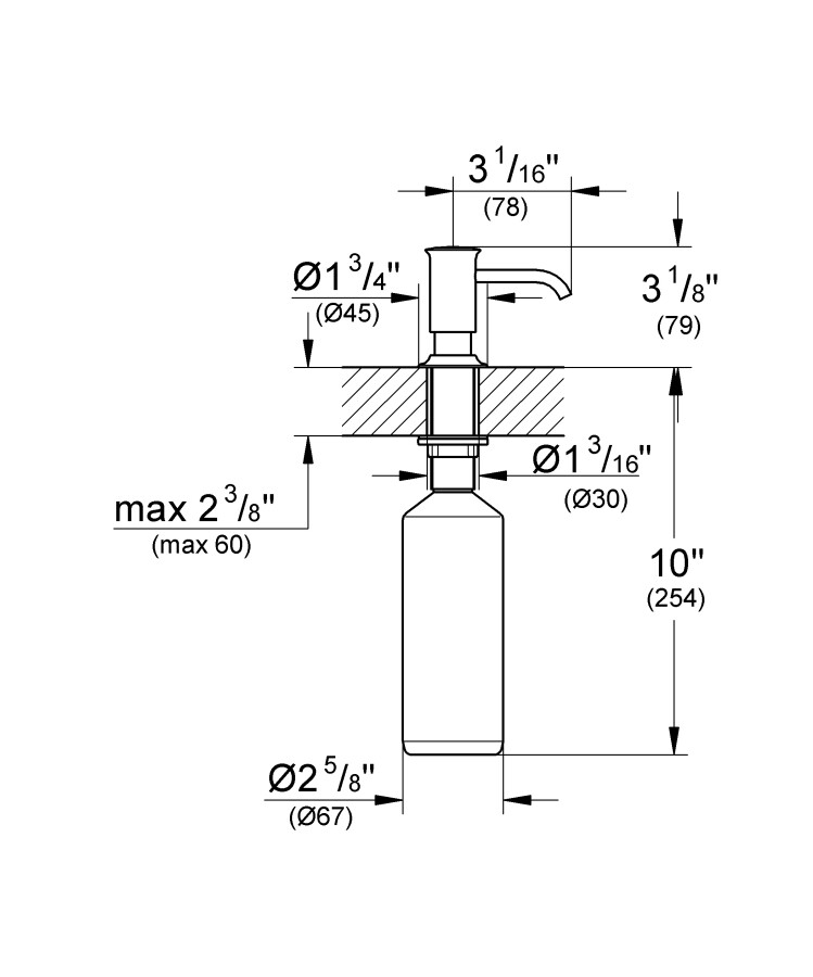 Grohe Authentic 40537000 дозатор жидкого мыла встраиваемый