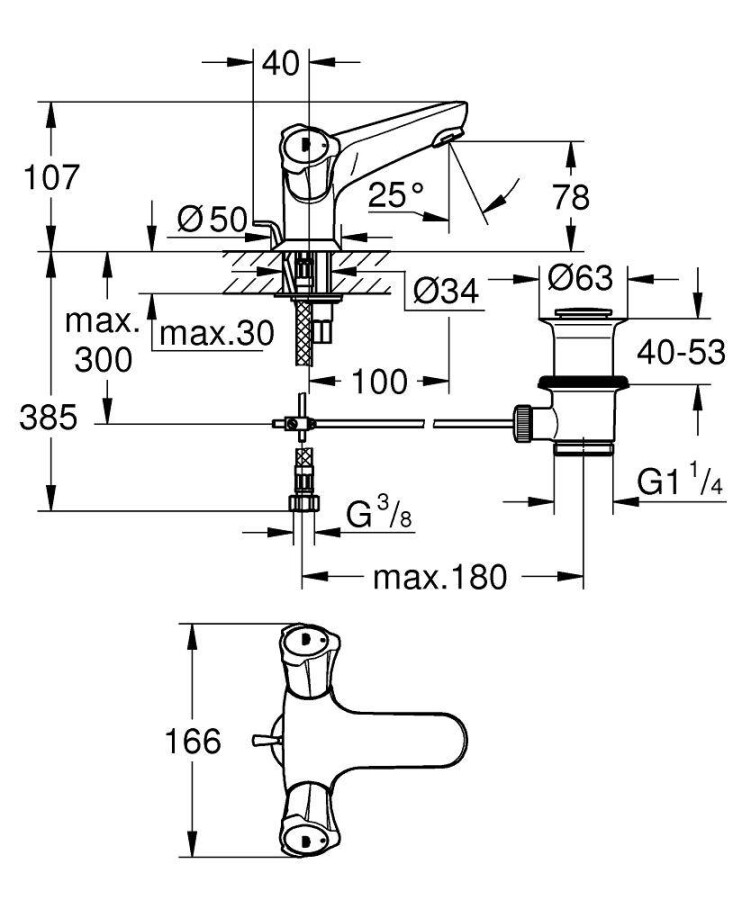 Grohe Costa L 21390001 смеситель для раковины