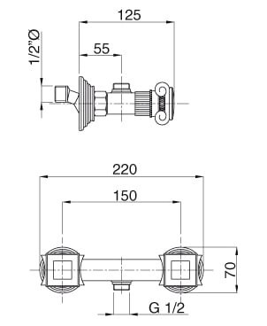 Cezares Olimp DS 03/24 O смеситель для душа золото