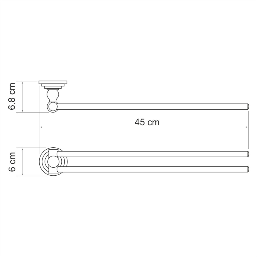 WasserKRAFT Ammer K-7031 полотенцедержатель хром