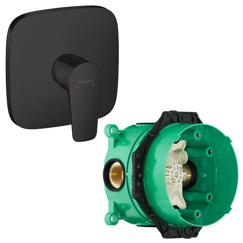 Hansgrohe 71765670S Set HG Talis E смеситель для душа скрытого монтажа (71765670+01800180) матовый черный