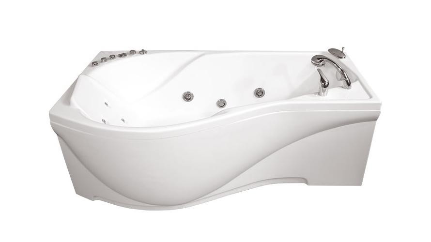 Triton Мишель 170х96 см ванна акриловая асимметричная гидроаэромассажная с фронтальной панелью сифоном и каркасом левая