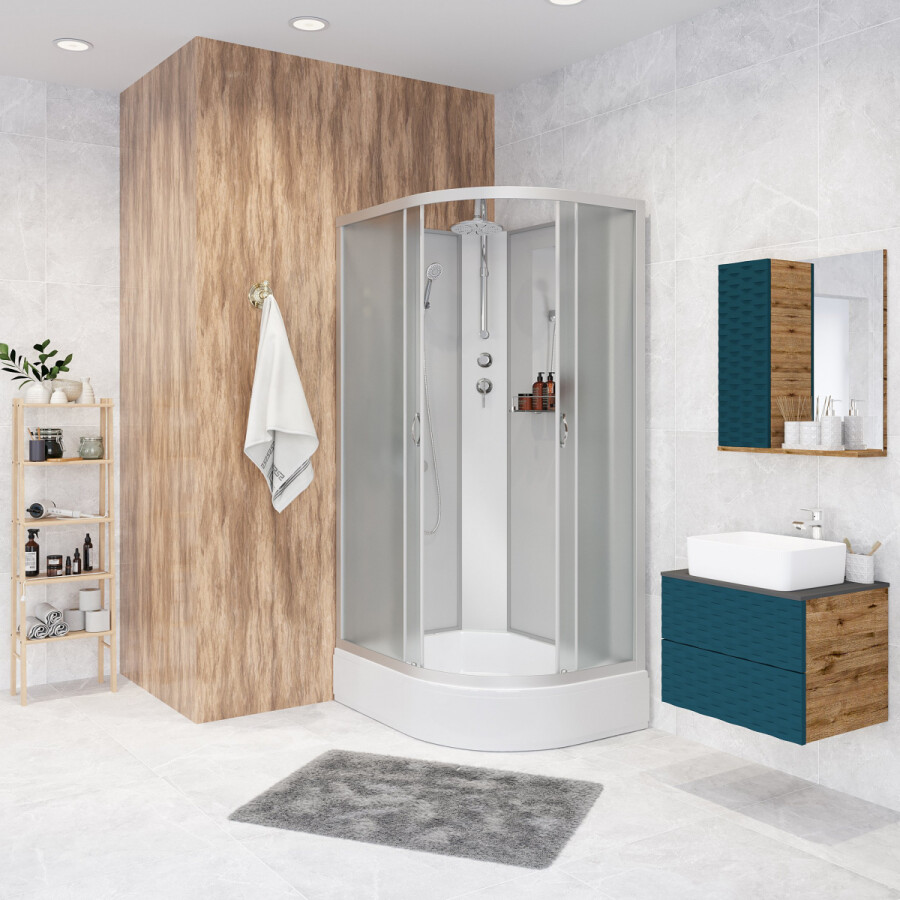Niagara ЭКО NG 33194-14LBKT Душевая кабина 110x90 Левая Без крыши с тропическим душем 331944LBKT