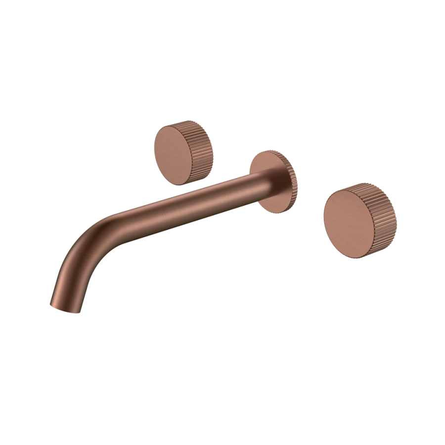 Смеситель для раковины из стены Boheme Stick Brushed Bronze ручка Linea 152-2-BRB.3