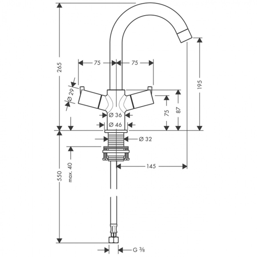 Hansgrohe Talis 32030000 смеситель для раковины хром