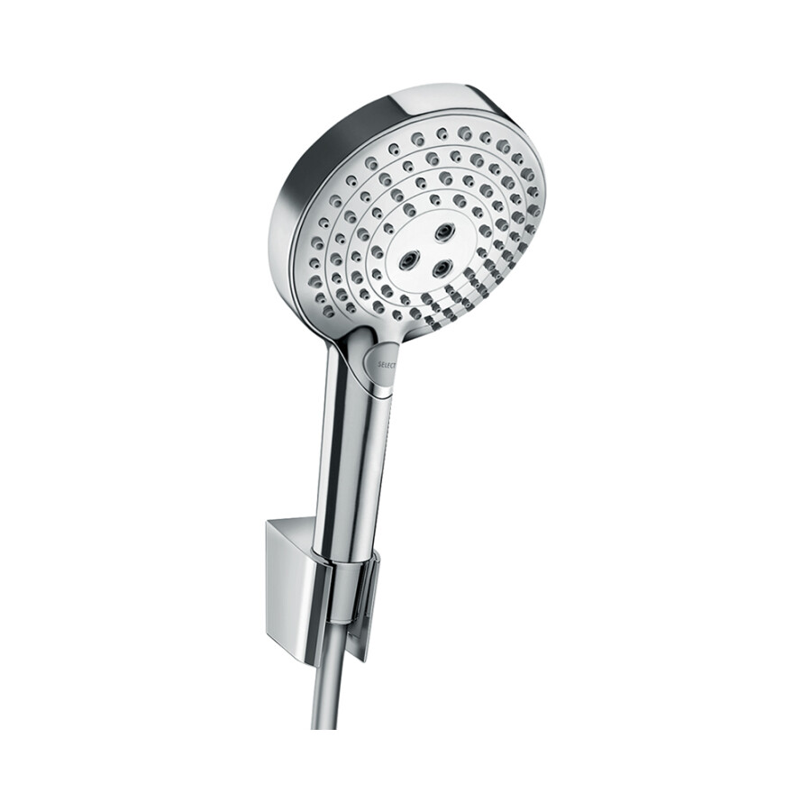 Hansgrohe Raindance Select S Душевой набор 120 3jet PowderRain с держателем и шлангом 160 см хром 27668000