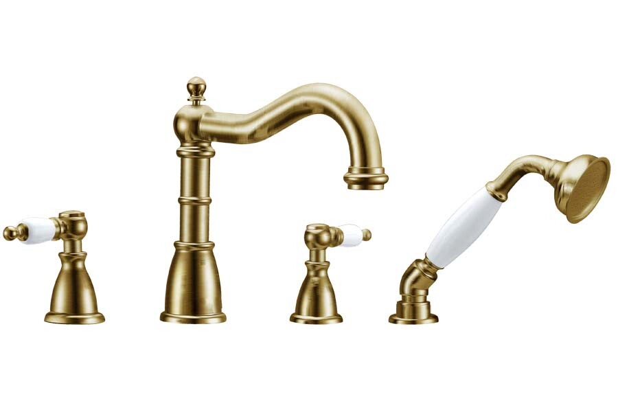 Смеситель врезной на 4 отв., на борт ванны Boheme Medici Бронза_Комплект 391