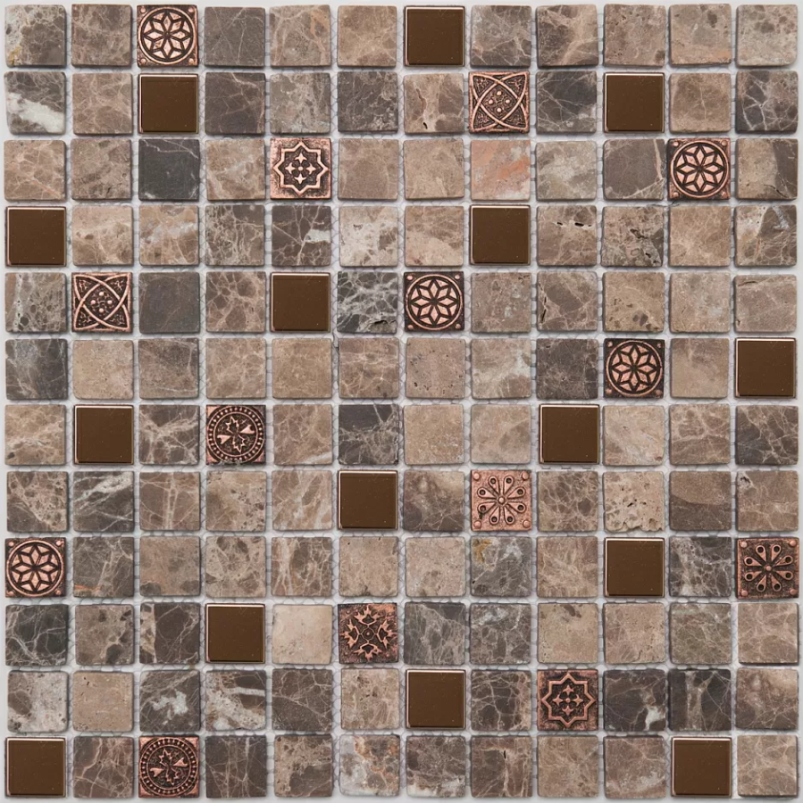 NS Mosaic Stone мозаика камень, металл 29,8х29,8 см K 716