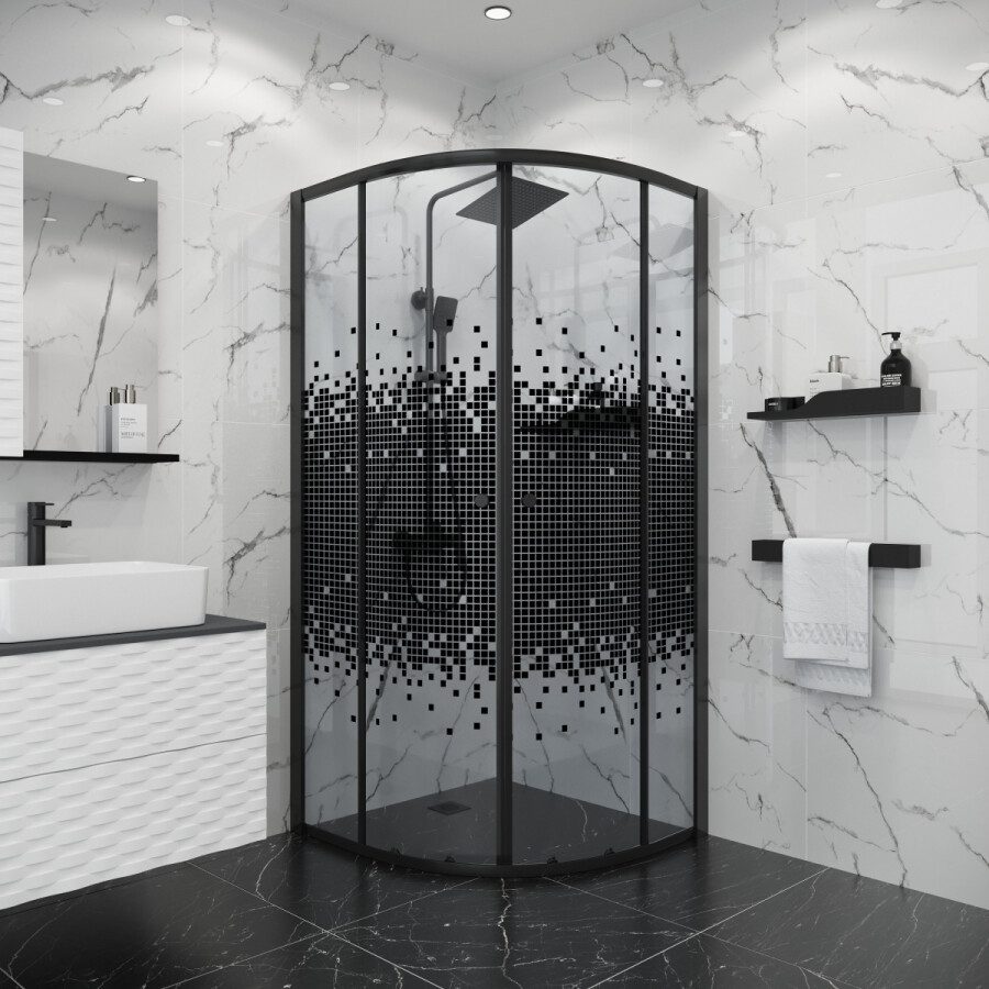 Душевой уголок 80x80 Niagara Eco NG-1003-14BLACK