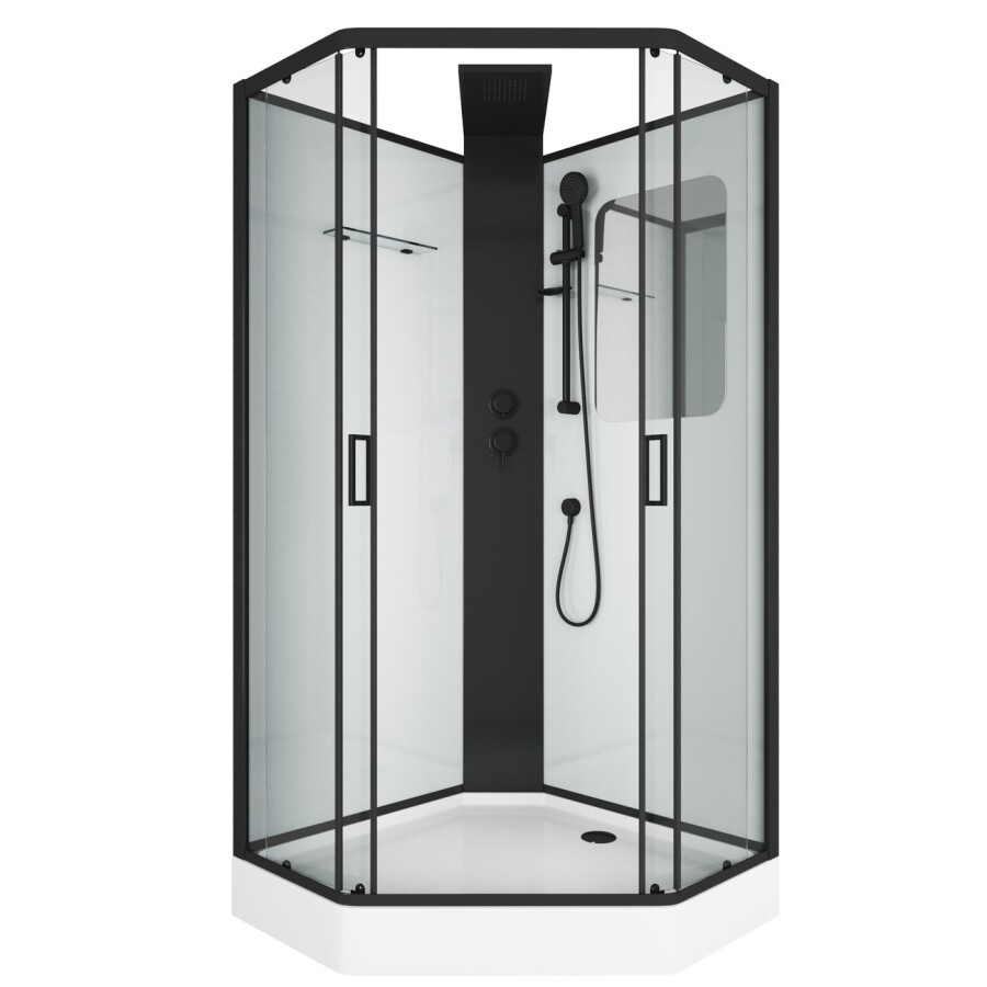 Душевая кабина Grossman Elegans GR251D (90х90х217) дверь раздвижная,5 мест
