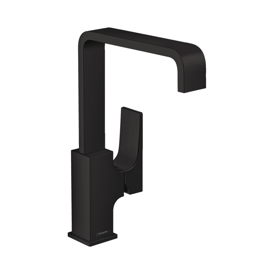 Hansgrohe Metropol Смеситель для раковины 230 с рычаговой рукояткой с клапаном Push-Open черный матовый 32511670