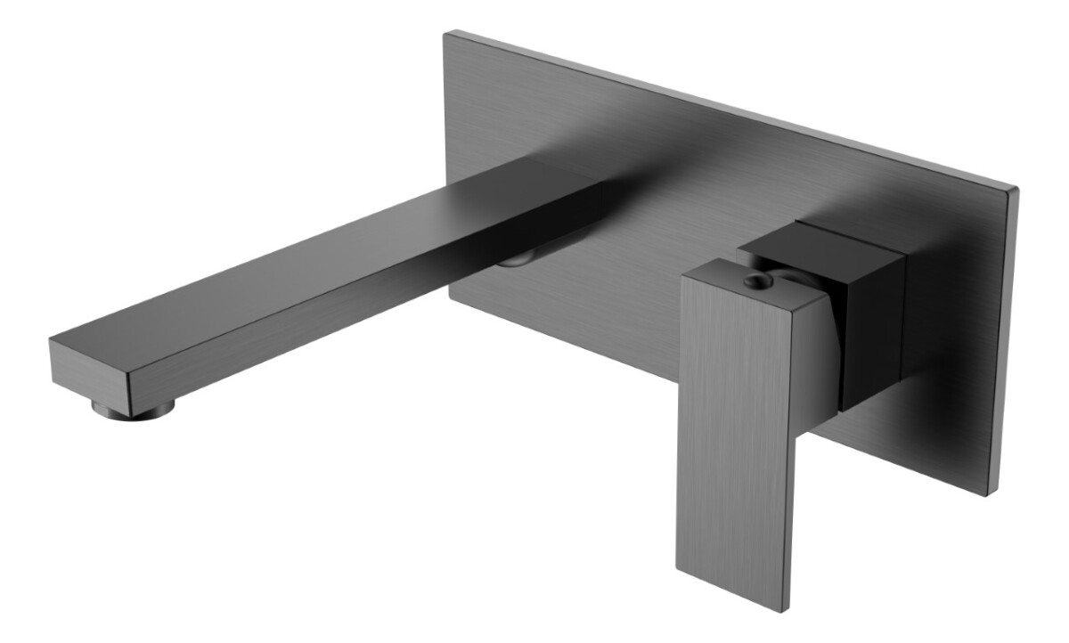 Смеситель для раковины из стены Boheme Qubic Matt Gun Metal 475-GM