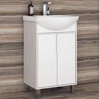 1A2124K1RIB90 Набор: Акватон Рико 50 см тумба с раковиной напольная 1A2124K1RIB90